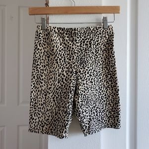 Leopard biker shorts